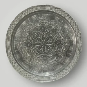 Yuvarlak Cam Supla Antika Desenli